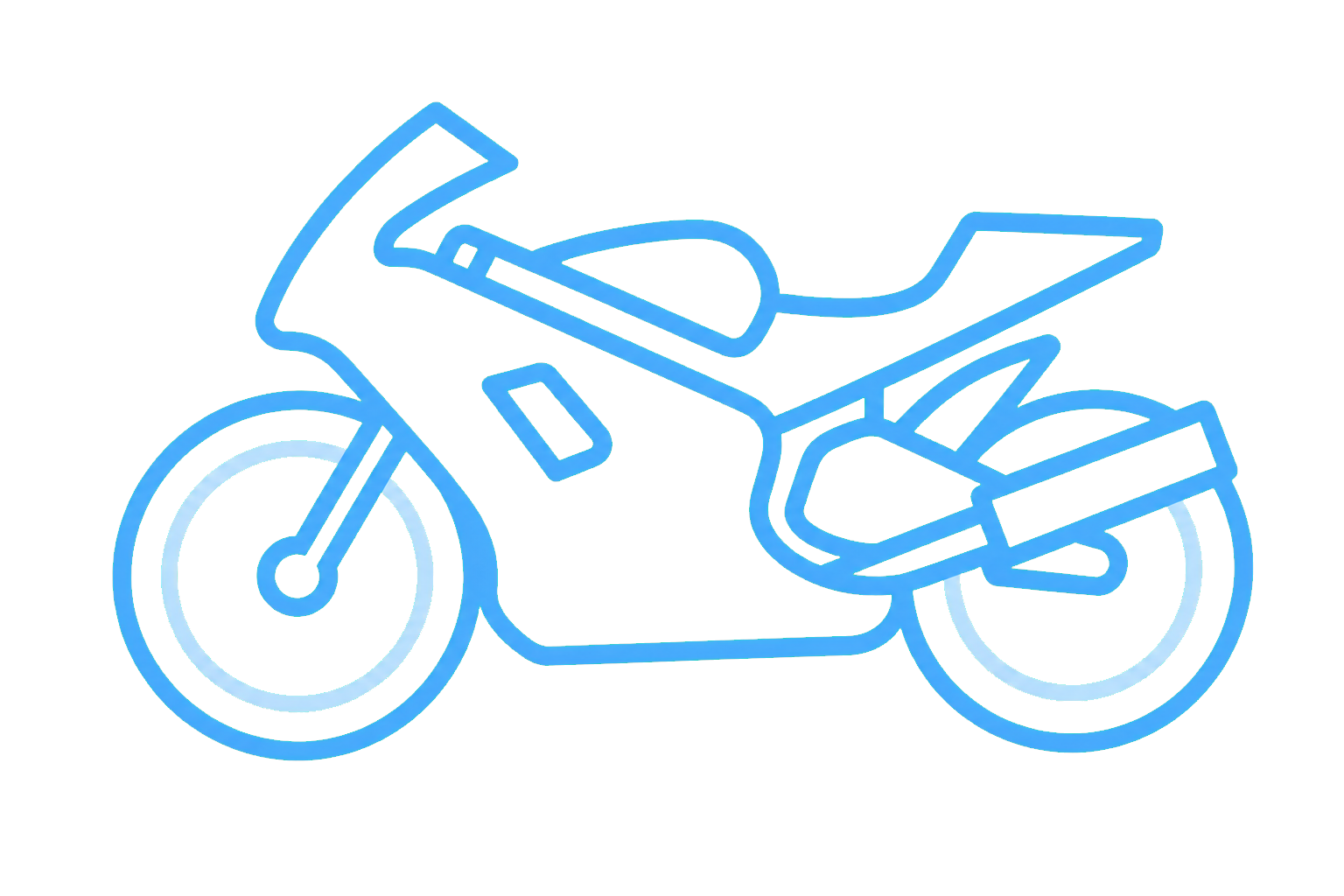 Stilisiertes Sportmotorrad
